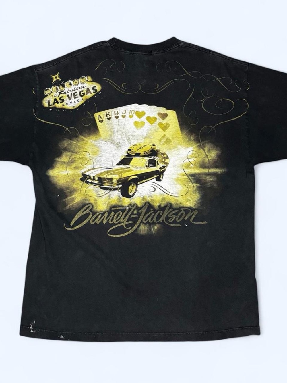 Vintage Barrett-Jackson Las Vegas Mustang Casino Graphic T-Shirt XL Y2K Graphic